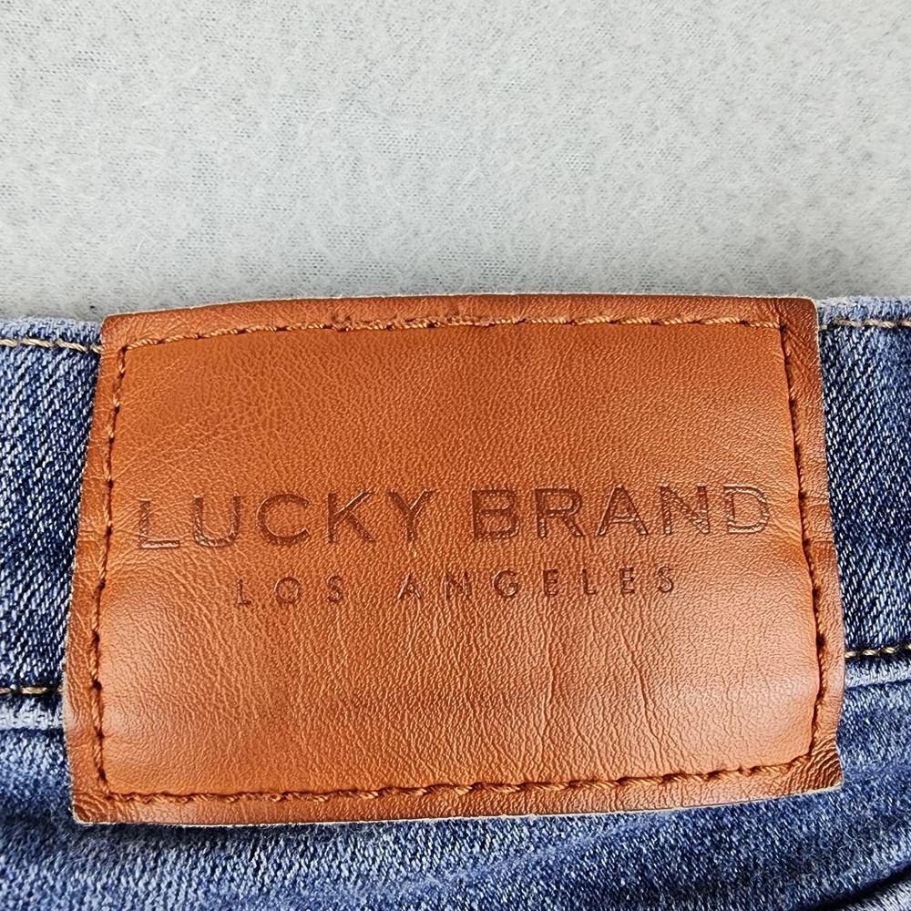 Lucky Brand Mid Rise Skinny Ava Ankle Jeans Womens 0/25 Blue Raw Hem Stretch - Picture 15 of 15